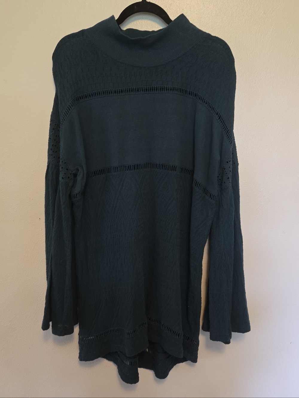 Free People Mini Sweater Dress Mockneck Green M